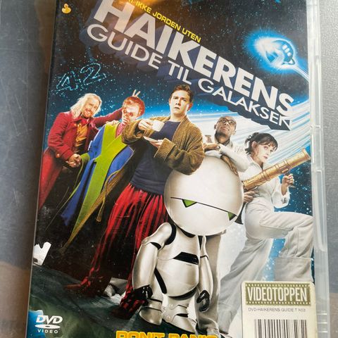 Filmen Haikerens guide til galaksen på DVD