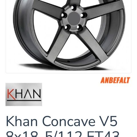 Khan Concave V5 8x18-5/112ET43 Gunmetal