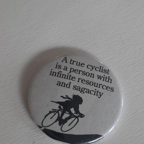 A true cyclist is a person with infinite resources and sagacity - Button