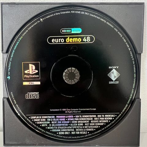 PlayStation 1 spill: Euro Demo 48 (SCED-01822)