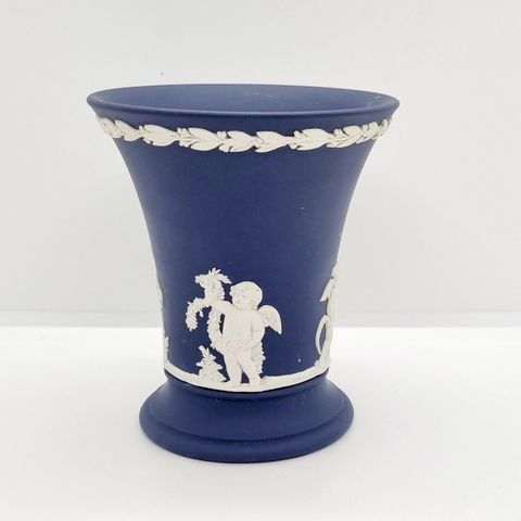 Wedgwood Portland Blue Jasperware vase