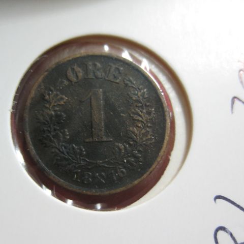 1 øre 1876 Oscar II kv 01