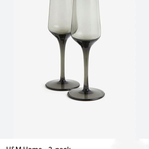 2 vinglass/champagneglass H&M Home