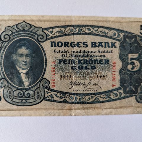 5 kroner 1941 seddel