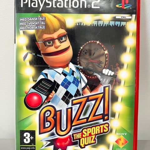 PlayStation 2 spill: Buzz! The Sports Quiz (med norsk tale)
