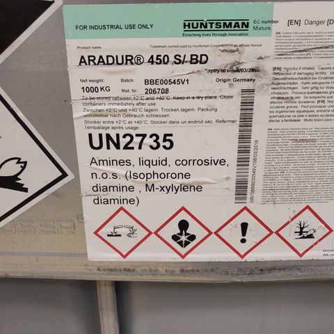 Herder til epoxy Aradur 450 S/BD gis bort