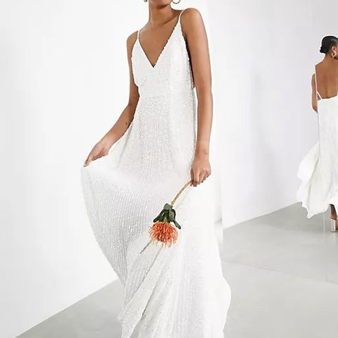 ASOS Bridal Joni Sequin Cami Wedding Dress/ Brudekjole