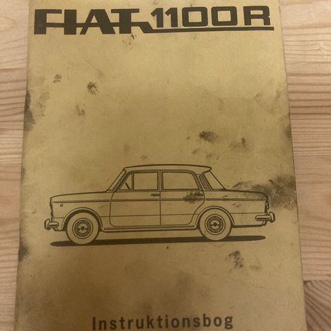 Instruksjonsbok Fiat 1100R