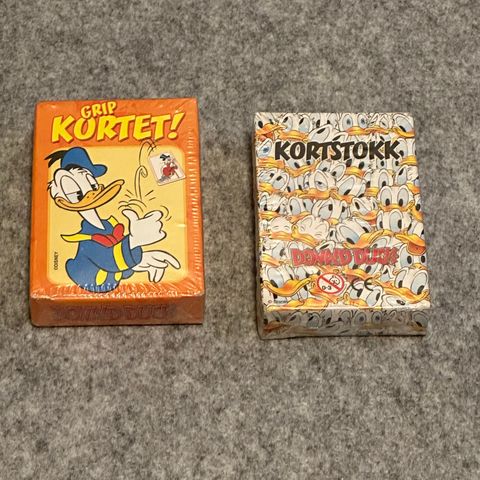 2 stk kortspill med Donald Duck - begge er forseglet / Ny