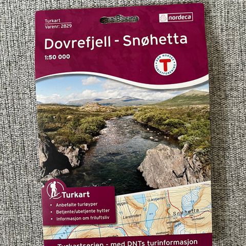 Turkart Dovrefjell Snøhetta tur kart Norge DNT