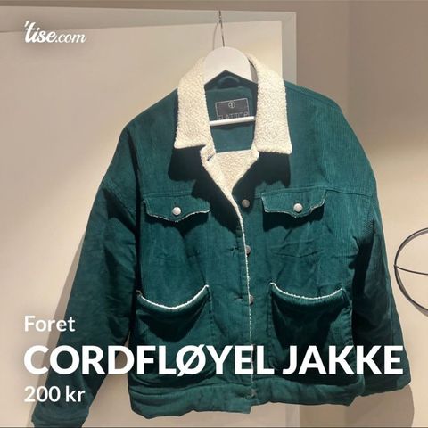 Jakke i cordfløyel