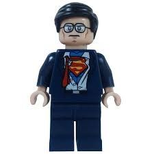 Superman lego minifigur i vanlig klær