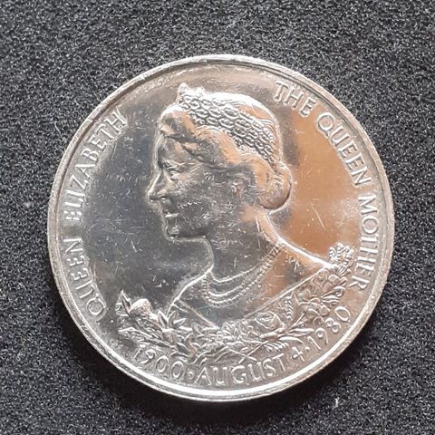 25 PENCE 1980 GUERNSEY ** STOR MINNEMYNT **