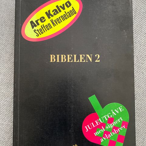 BIBELEN 2 - 2 Are Kalvø - Med originalt signert avlatsbrev!