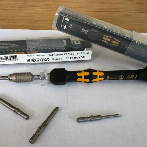 wera 1431 ESD Kraftform Micro adjustable torque screwdriver (5 - 11 Ncm)