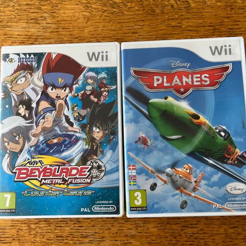 wii spill PLANES / BEYBLADE METAL FUSION barn Nintendo