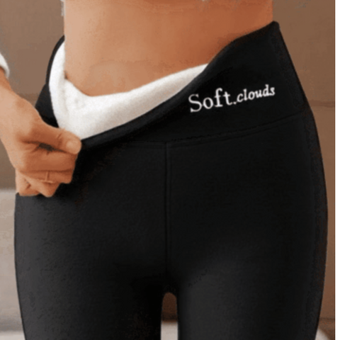 Helt nye, elegante Sorte «SOFT CLOUDS»  Forede leggings