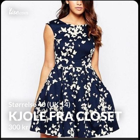 Kjole fra Closet London, størrelse 40