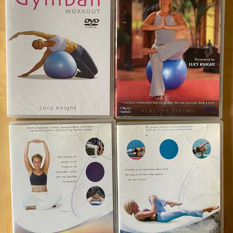 Lite brukte DVD er med Yoga og pilates