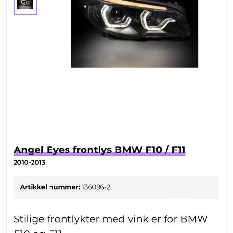 BMW F11 frontlykter