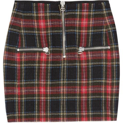 Étoile Isabel Marant -  Tartan Check Mini Skirt Zippers Wool-blend - XS