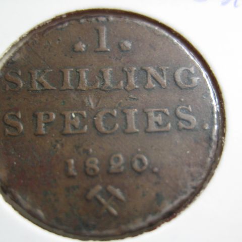 1 skilling 1820 norsk