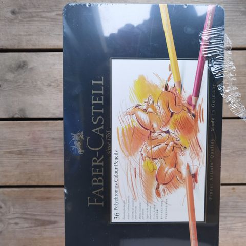 Polychromos Faber Castell sett, 36farger, Uåpent med plastemballage
