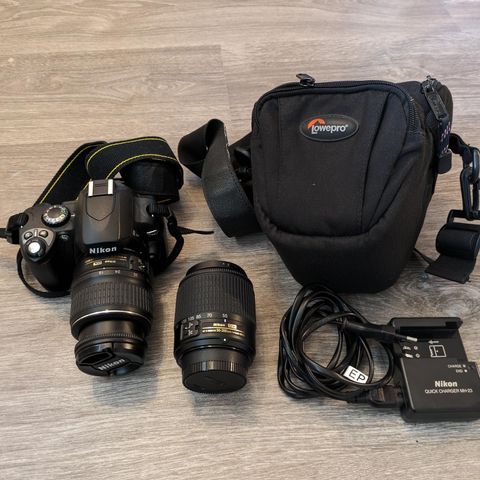 Nikon D40 med ekstra objektiv