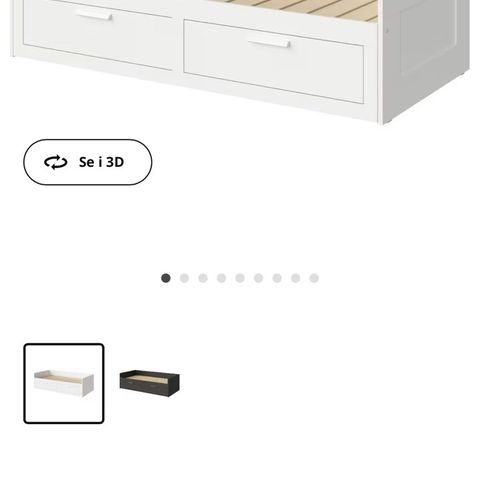 seng uttrekkbar fra Ikea