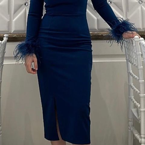 Blå elegant kjole