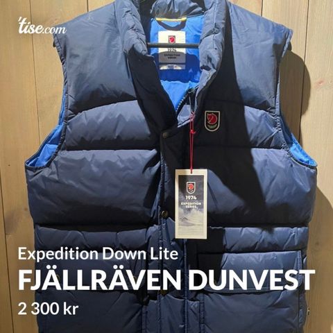 Ny Fjällräven Expedition Down Lite dunvest, str M