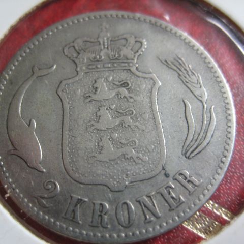 2 Kr Danmark 1875 sølv