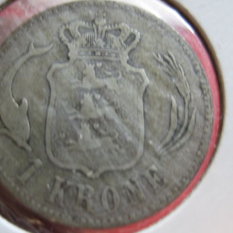 1 Kr Danmark 1876 sølv