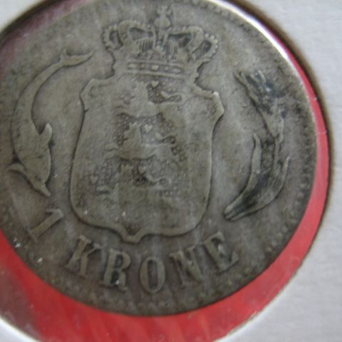 1 Kr Danmark 1875 sølv