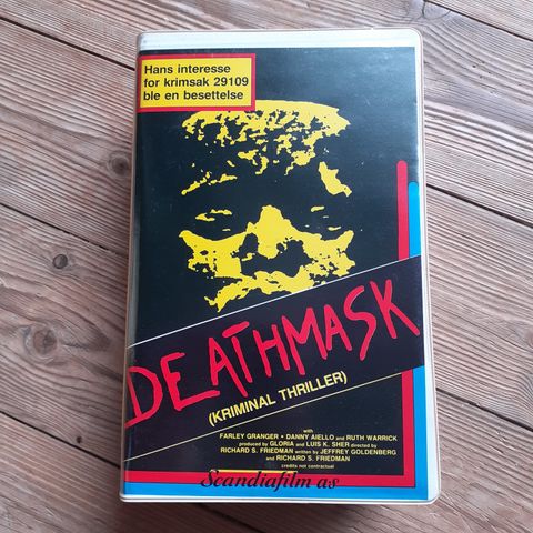 DEATH MASK. NORSK BIG BOX VHS UTLEIEFILM.