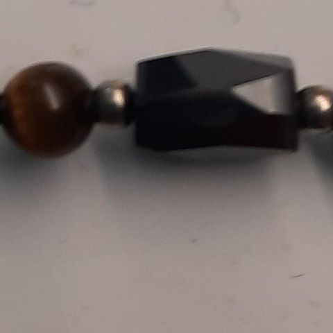 Magnet kjede armbånd ca 90 cm brun/sort