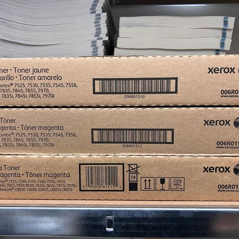 Tonere til Xerox kopimaskin selges
