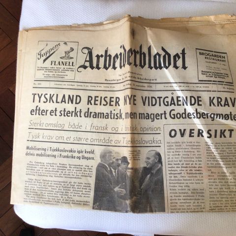 Arbeiderbladet fra 1938