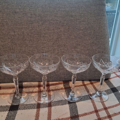 4 stk nydelige champagne glass