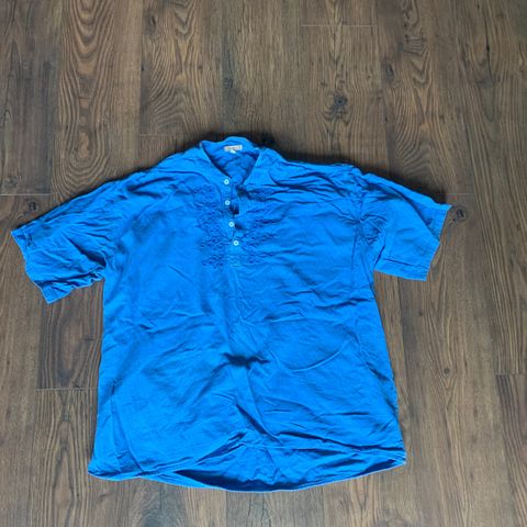 Mellomblå skjorte XL