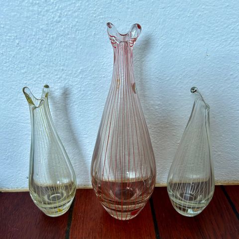 Tre, vintage Magnor vaser