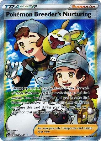 Pokemon Breeder's Nurturing - 188/189 - Full Art