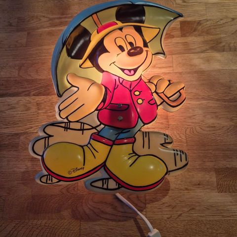 Retro Vintage Disney Mikke Mus nattlampe