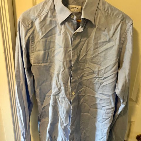 Fin Eton oxford skjorte lysblå strl. 41