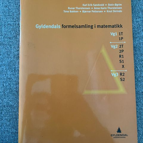 bok Gyldendals formelsamling matematikk vg1 vg2 vg3