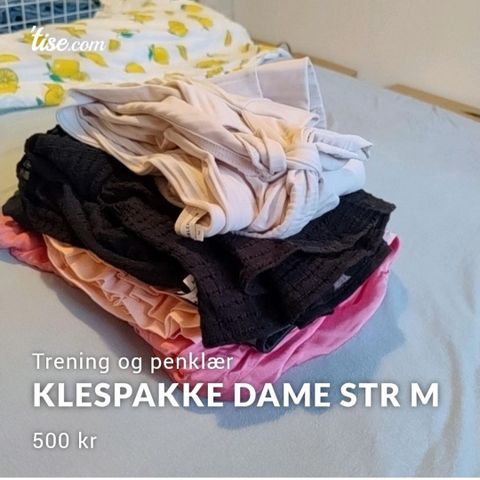 Klespakke dame str M ny pris