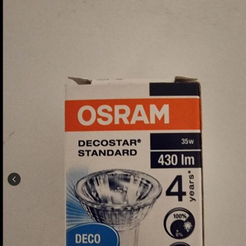 20 stk. Osram Decostar Standard 35w 12v GU4 36D, dimbar.