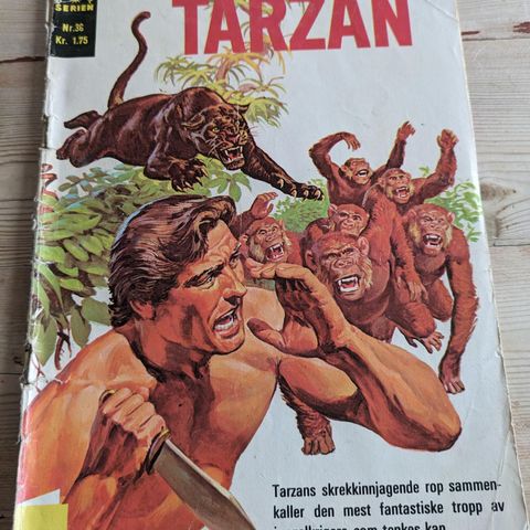 Tarzan, Edgar Rice Burroughs nr 36 fea 1960-tallet, selges