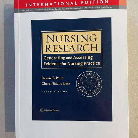 Nursing Research. Generating and Assessing Evidence for Nursing Practice