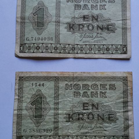 Norge. 1 krone 1944 G.